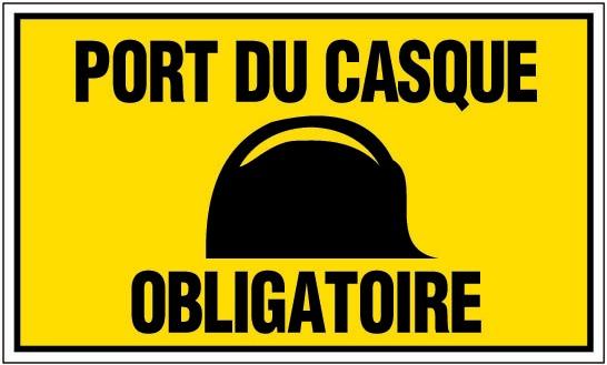 Panneau ''port du casque obligatoire'' 330x200mm - NOVAP - 4160436 - 535484_0
