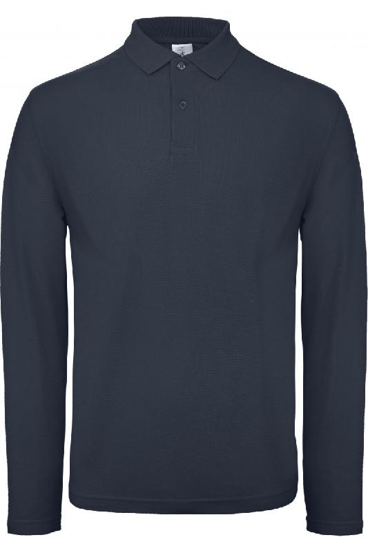 Polo homme ID.001 manches longues Navy XS 100% Coton - XS multicolore 5401007207334_0