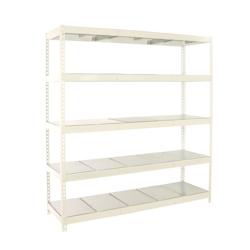 SimonRack Étagère Industrielle, 2000x2400x900 mm, 5 Niveaux, 400 kg , Métal, Étagère Charge Lourde, Blanc/Galvanisé - Simonforte - blanc métal_0