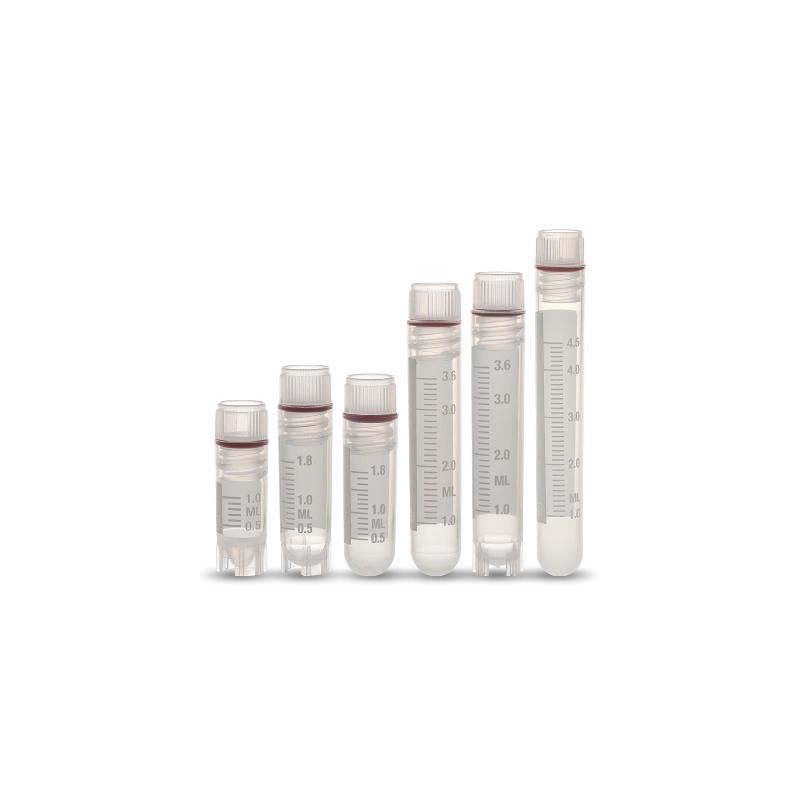 Tube cryogénique à filetage interne - joint torique en silicone - T301-5 - stockage à -196°C - stérilisable et inviolable_0