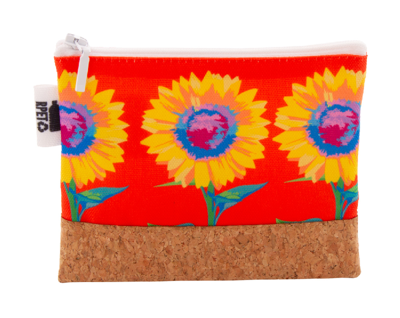 Trousse de maquillage personnalisée - polyester RPET 600D et liège naturel - impression sublimation_0