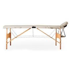 Yoghi - Tdm102 Cream - Table De Massage Pliante 2 Zones - Bois De Hêtre - Dossier Réglable - Housse De Transport Incluse - 3662738045158_0