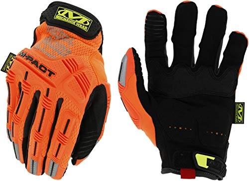 Gants de protection MECHANIX WEAR SMP-99-010 Hi-Viz M-PACT - Taille L, orange fluorescent, norme anti-impacts EN 13594_0