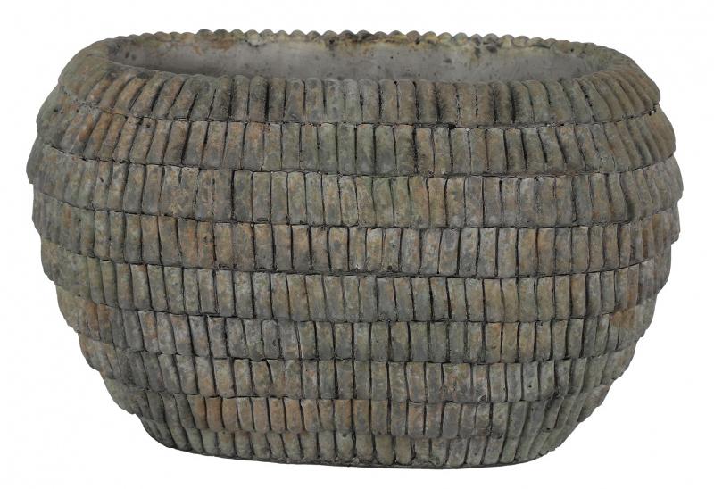 Countryfield Kira - Pot de fleurs en céramique gris 20,5 x 13,5 cm - Modèle TOM_0