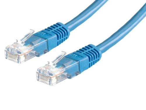 ROLINE 21.15.1574 - Câble réseau RJ45 non blindé Cat6, 7m, connecteurs surmoulés, bleu_0