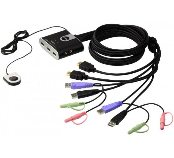 Aten cs692 kvm in cable 2 ports hdmi/usb+audio 52304_0