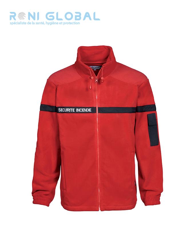 Blouson polaire sécurité incendie en polyester - City Guard - 100% polyester, 400 g/m², avec broderie_0