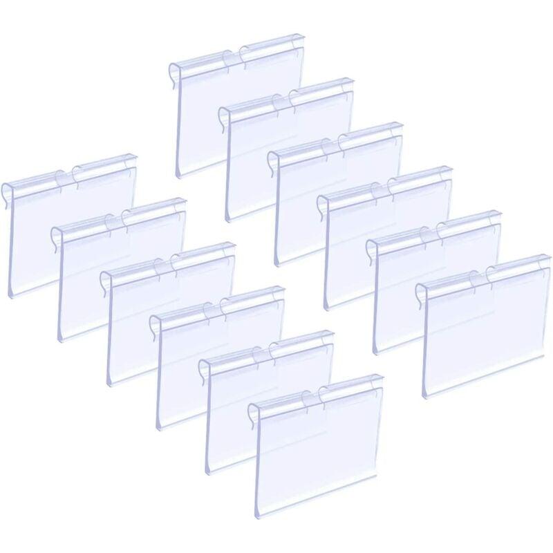 Onglets Suspendus Adhésifs Pliables - Lot De 100 Etiquettes Transparentes Pour Affichage Magasin Et Maison