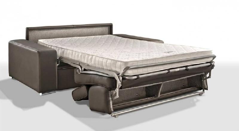 CANAPÉ LIT BOSTON CONVERTIBLE EXPRESS 120CM MATELAS 18 CM POLYURÉTHANE TAUPE_0