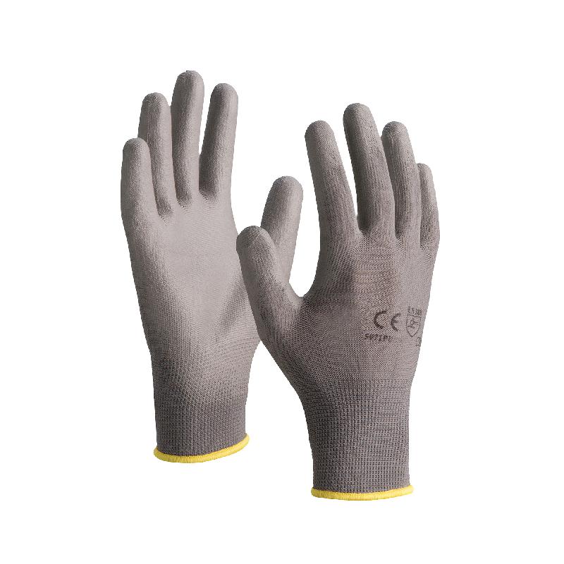 Gants tricotés polyester enduction polyuréthane gris t6 - 5071pus - 745887_0