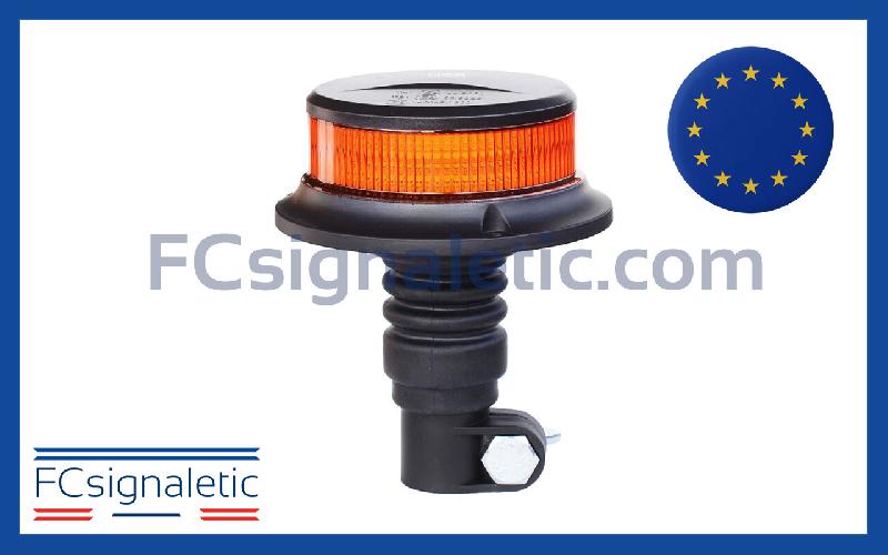 Gyrophare à LED orange embase hampe classe 1 LEDSON 5001833_0