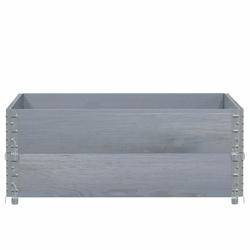 Helloshop26 - Jardinière bac lit surélevé plantes fleurs terrasse jardin 100 x 100 cm bois de pin massif gris 02_0037242 - 3000217768479_0