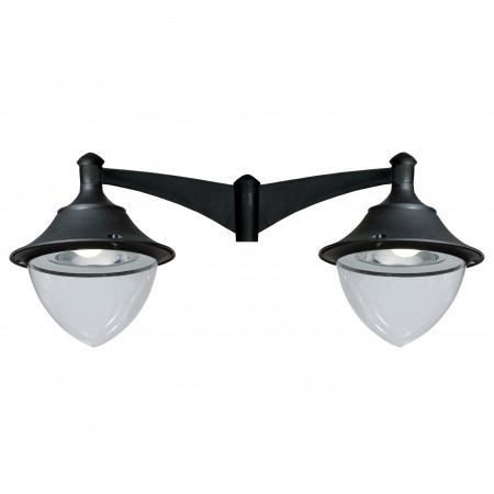 Luminaire pour mât 2 bras Gunther-60 - IP65 - E27 - 2x70W - Noir - Extérieur_0