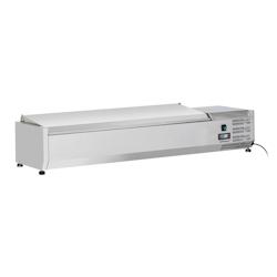 Saladette à poser 6 x GN 1/4 avec couvercle CSAP614C Casselin - gris CSAP614C_0