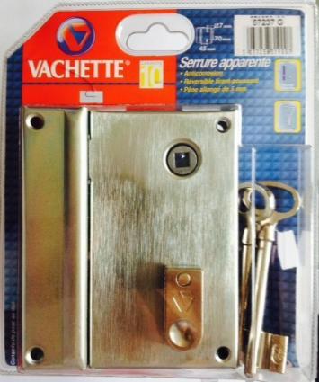 SERRURE GRILLE VERTICALE 67237 VACHETTE