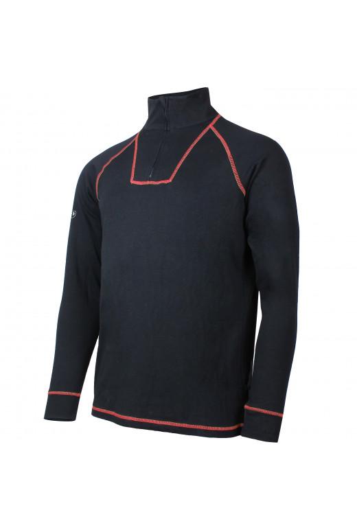 Sous-pull multirisques ATEX maille - Réf. 052*MAC - Noir, col montant et normes de sécurité_0