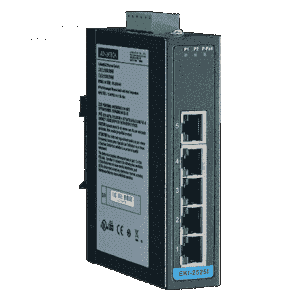 Switch industriel Rail DIN 5 ports Fast Ethernet non managé - température étendue -40°C à +75°C - Advantech EKI-2525I-BE_0