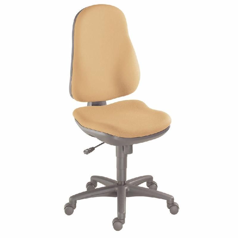 TOPSTAR SIÈGE DE BUREAU NOA TISSU REMBOURRÉ HAUTEUR AJUSTABLE À ROULETTES HAUTEUR DOSSIER 57 CM ORANGE