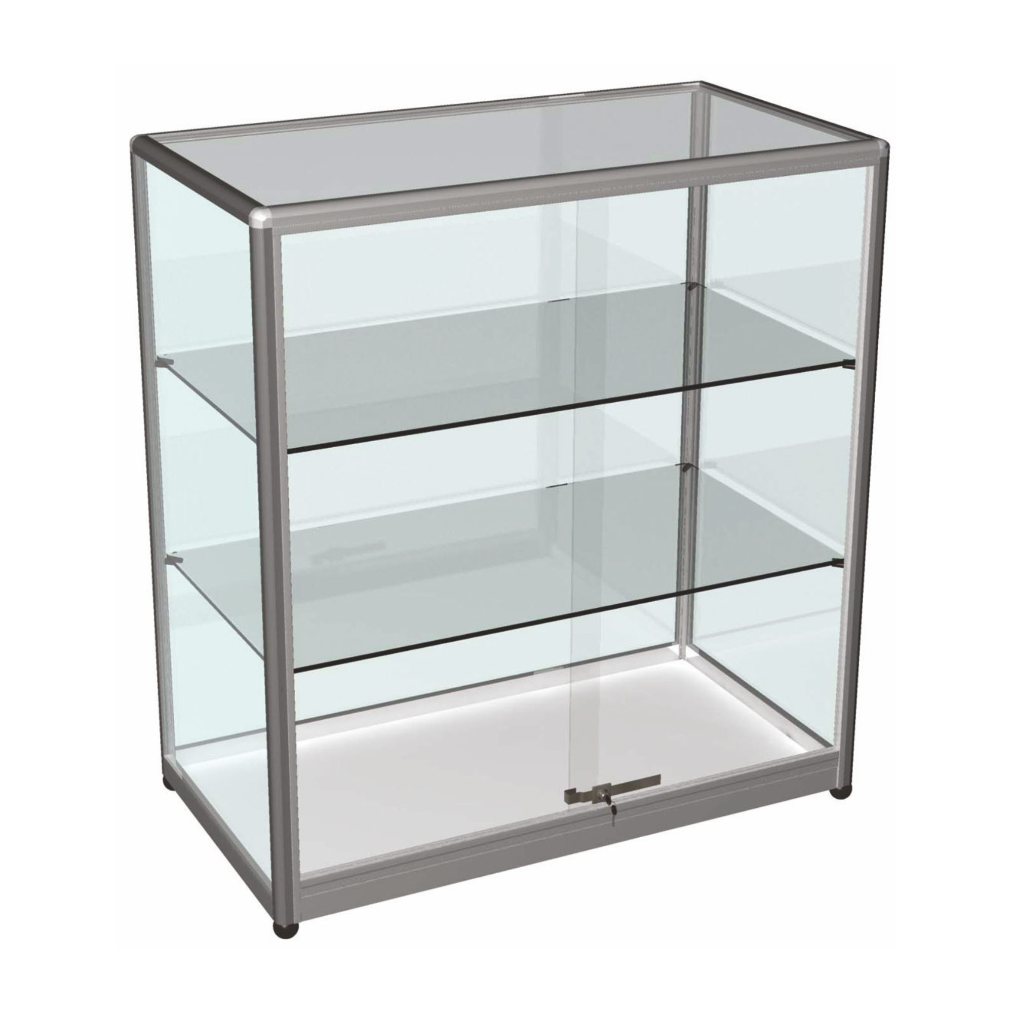 Vitrine comptoir avec portes coulissantes - creadisplay - l95 x h100 x p50 cm_0