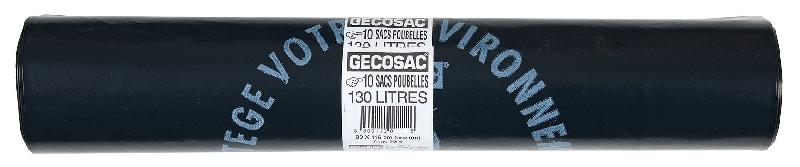 10 sacs poubelles renforcés 130L - 70 microns - 80x120 cm - Lot de 10_0