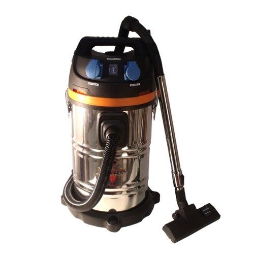 MAUK 1598 - Aspirateur à eau pour solides et liquides en inox avec châssis robuste - 35 L et 2 fiches allemandes_0