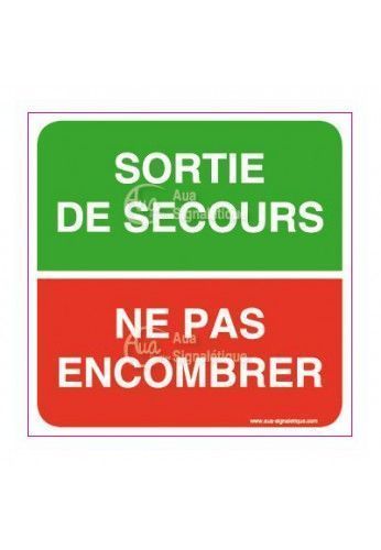 3042-ca-v-130x130 - Signalisations sécurité travail - AUA Signalétique - Panneau Sortie de Secours - Dimensions : 130x130 mm_0