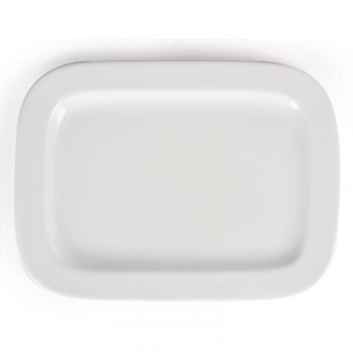 ASSIETTES RECTANGULAIRES ARRONDIES EN PORCELAINE OLYMPIA 230X170MM LOT 12