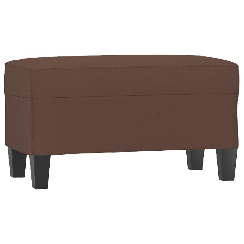 Banquette de salon - Banc 70 x 35 x 41 cm - Synthétique marron - Réf 02_0010495_0