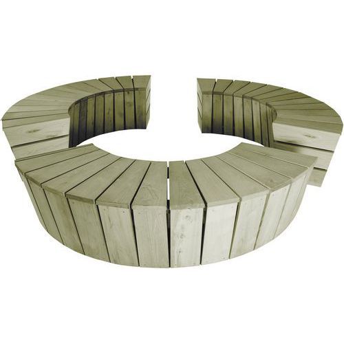 BANQUETTES CINTRÉES HÉLIOS + 6 JOUES - PIN - MOBEXTAN