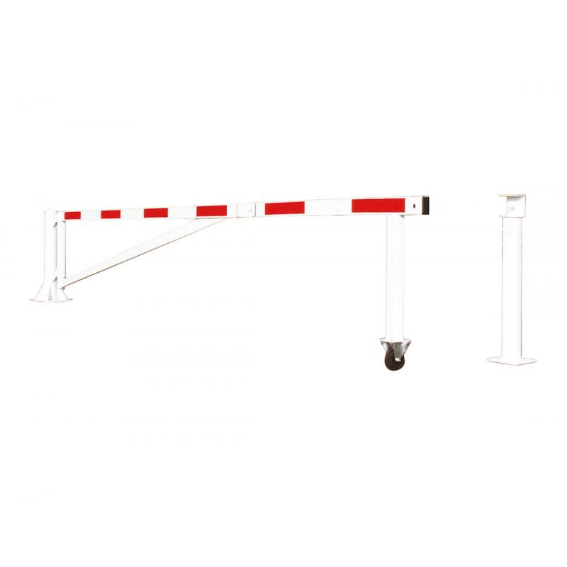 Barrière pivotante très grande longueur – robuste et équipée d’un support roulette – Réf. bt678_0