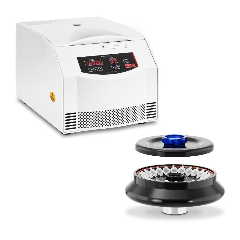 Centrifugeuse électrique de laboratoire - Minicentrifugeuse de paillasse 500 W, 4 tubes PCR 0,2 ml, FCR 20 600 xg, 300-16 000 tr/min, minuterie 0-99 min - Réf. 14_0005842_0