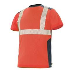 Cepovett - Tee-Shirt manches courtes Fluo Safe Rouge / Bleu Foncé Taille 2XL - XXL 3603623485475_0