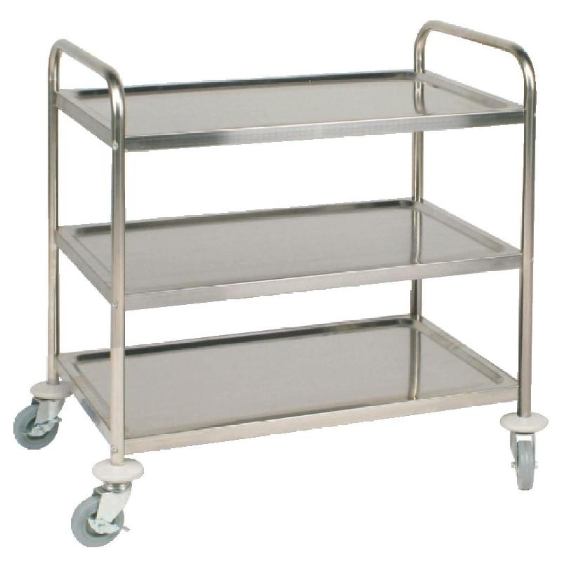 Chariot en inox profondeur 45.5 cm - 3 niveaux_0
