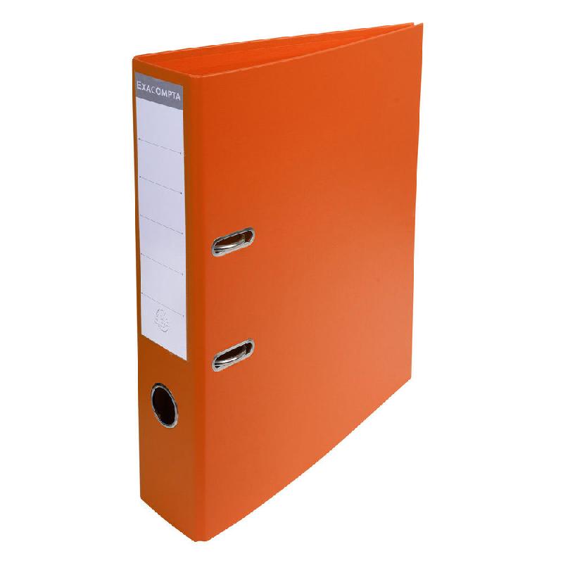 CLASSEUR A LEVIER A4 EXACOMPTA PREM'TOUCH EN CARTON RECOUVERT DE PVC - DOS 7 CM - ORANGE
