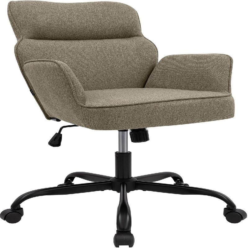 CLP Chaise de bureau Amado en tissu Tissu HBT: 86x62x68 cm Taupe - gris textile 322195_0
