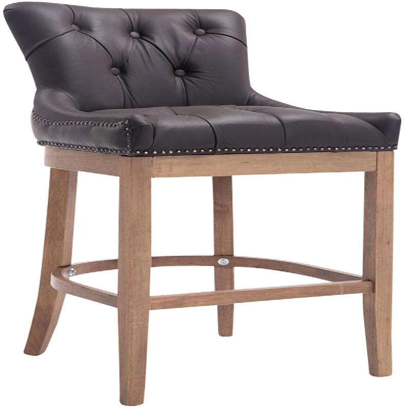 CLP Tabouret de bar Lakewood antique-clair cuir véritable Marron - marron cuir 101206403_0