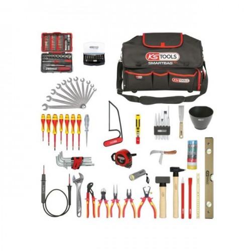 COMPOSITION D'OUTILS ÉLECTRICIEN AVEC SAC SMARTBAG XL - 138 PIÈCES KS TOOLS