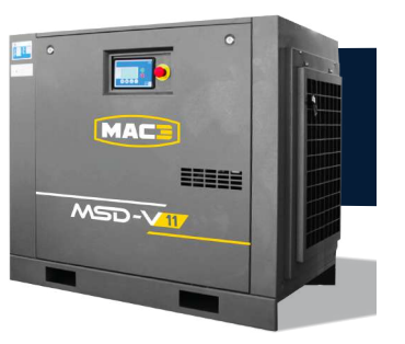 Compresseur à vis lubrifiée entraînement direct - vitesse variable - mac 3 - msd-v de 5,5-15kw_0