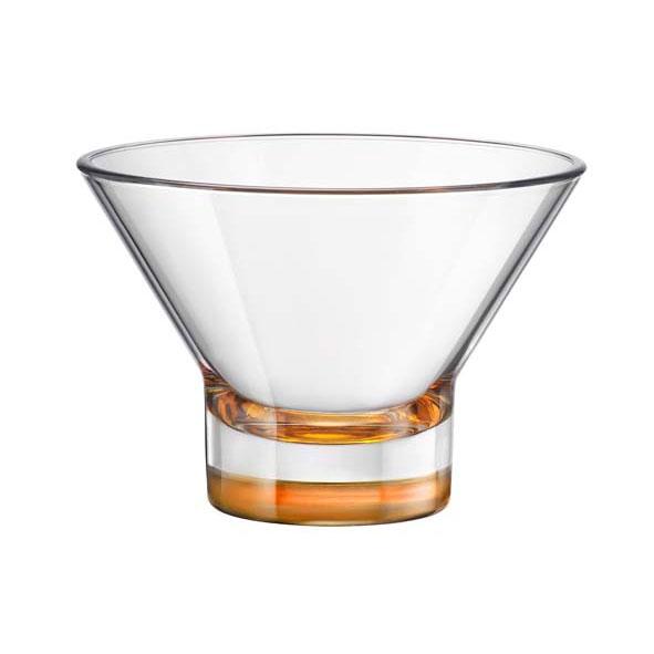 COUPE À GLACE EN VERRE TRANSPARENT ET ORANGE SPRAY 37.5 CL - LOT DE 6 - BORMIOLI ROCCO - YPSILON