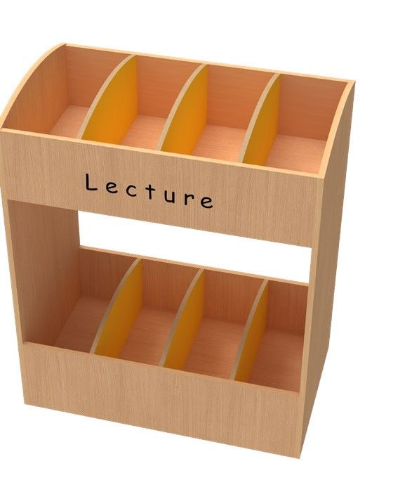 Desserte à roulettes - Bac à livres - Réf. LEC.CHB - Dimensions L1010mm x H1000mm x P452mm_0