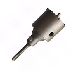 DIAMWOOD EXPERT EN EQUIPEMENT Kit Trépan Carbure D.68 x Ht. 60 mm x Z8 + Foret Centrage + Mandrin SDS+ - Scie Cloche Professionnel Béton, Brique - D_0