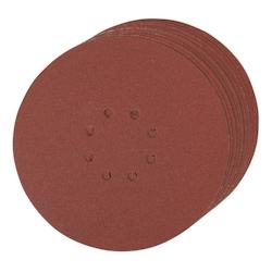 Disques Auto-Agrippants Perforés 225 mm – Lot de 10, Grain 120 – Idéal pour Finitions Précises - Silverline - beige 5024763124792_0