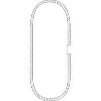 ELINGUE DE LEVAGE CÂBLE ACIER SANS FIN DOUBLE MANCHON MAX 4T