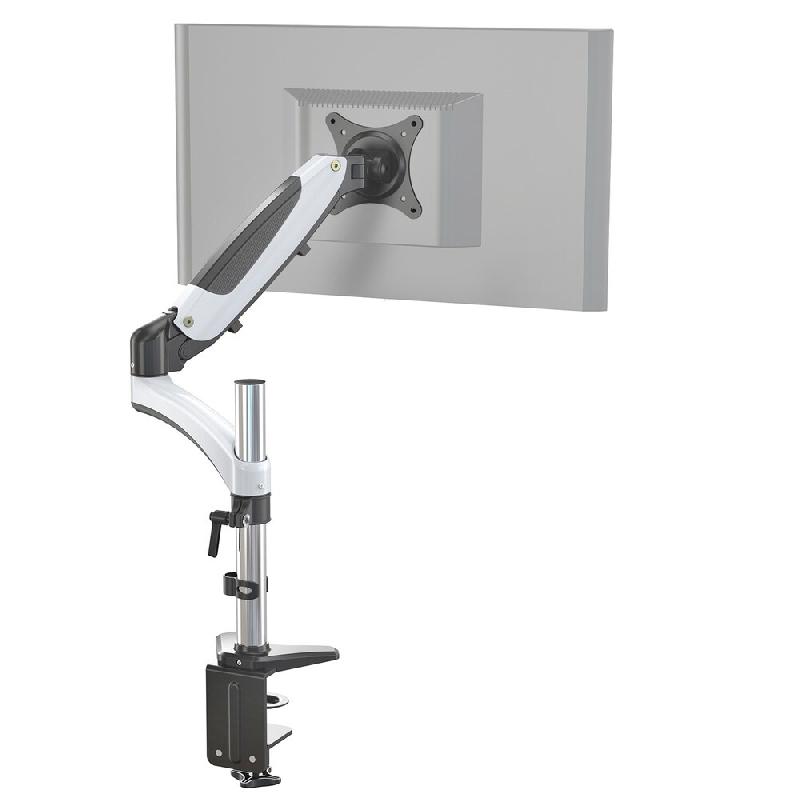 Fixation pour écran VM-MG1 1- bras 15 - 27 pouces noir/blanc hjh OFFICE - blanc aluminium 802010_0