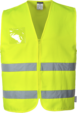 Gilet hv polycoton jaune c497, l_0