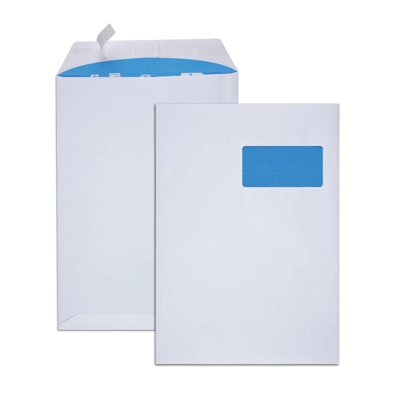 GPV Boîte de 250 pochettes Premier blanches 229x324/C4, 100 g/m², avec fenêtre 100x50 à 20/52, adhésive avec bande - 3250650021000_0
