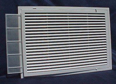 Grilles de reprise porte filtre pour terminaux de ventilation