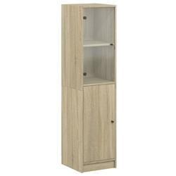 Helloshop26 - Buffet bahut commode armoire meuble de rangement organisateur cuisine salle de séjour salon avec porte en verre sonoma 02_0030099 - 300_0