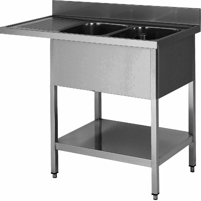 ITALCONCEPT L2G Plonge Inox Soudee, Encastrement Lv Bac Droite 850mm x 1800mm x 700 mm - 3616350014139_0