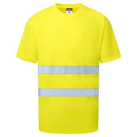 LOT DE 3 - PORTWEST ES478 ES1 ESSENTIAL T-SHIRT HAUTE VISIBILITÉ M/C JAUNE - TAILLE 6XL